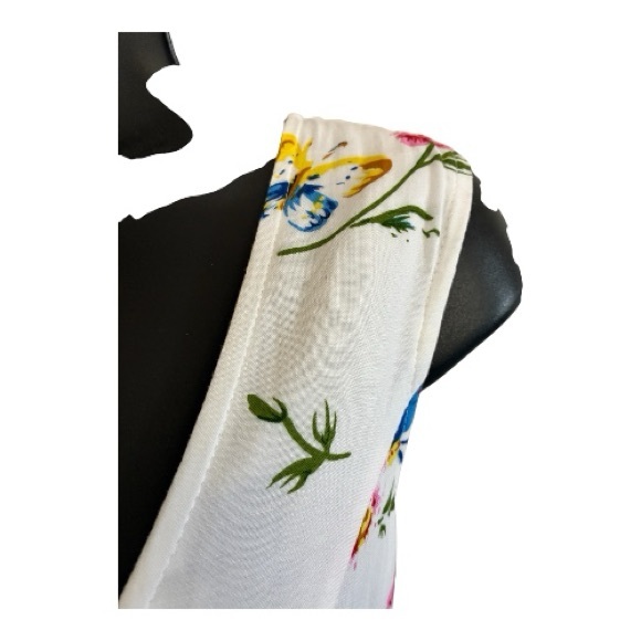 Venus Floral Sleeveless White Maxi Dress Size 8 - Picture 5 of 15